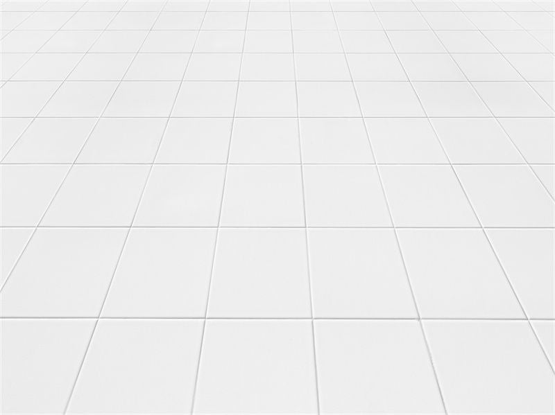 Matte White Tile Fabric Floor Backdrop - Layoris