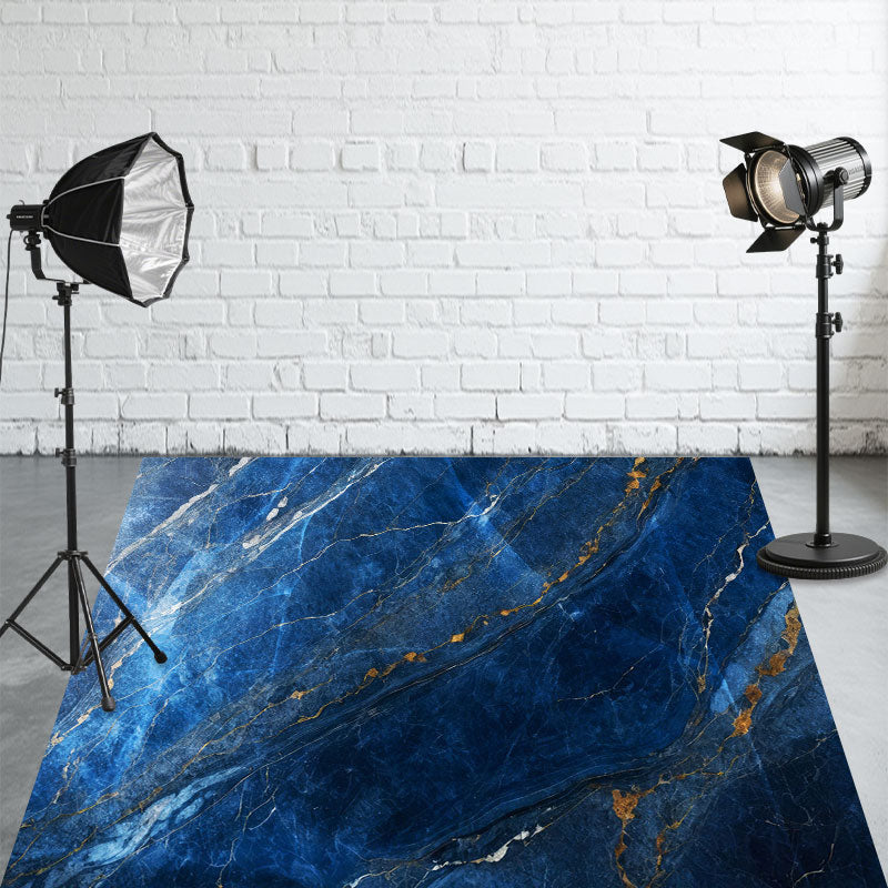 Blue Marble Fabric Floor Backdrop - Layoris