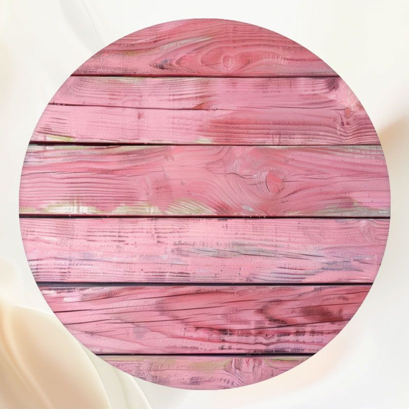 Pink Old Wooden Planks Circle Backdrop - Layoris