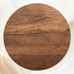 Brown Cracked Wooden Planks Circle Backdrop - Layoris