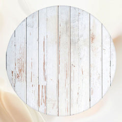 Light Blue And White Gradient Wood Round Backdrop - Layoris