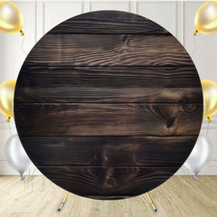 Coffee Color Gradient Wood Circle Backdrop - Layoris