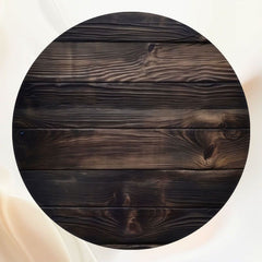 Coffee Color Gradient Wood Circle Backdrop - Layoris