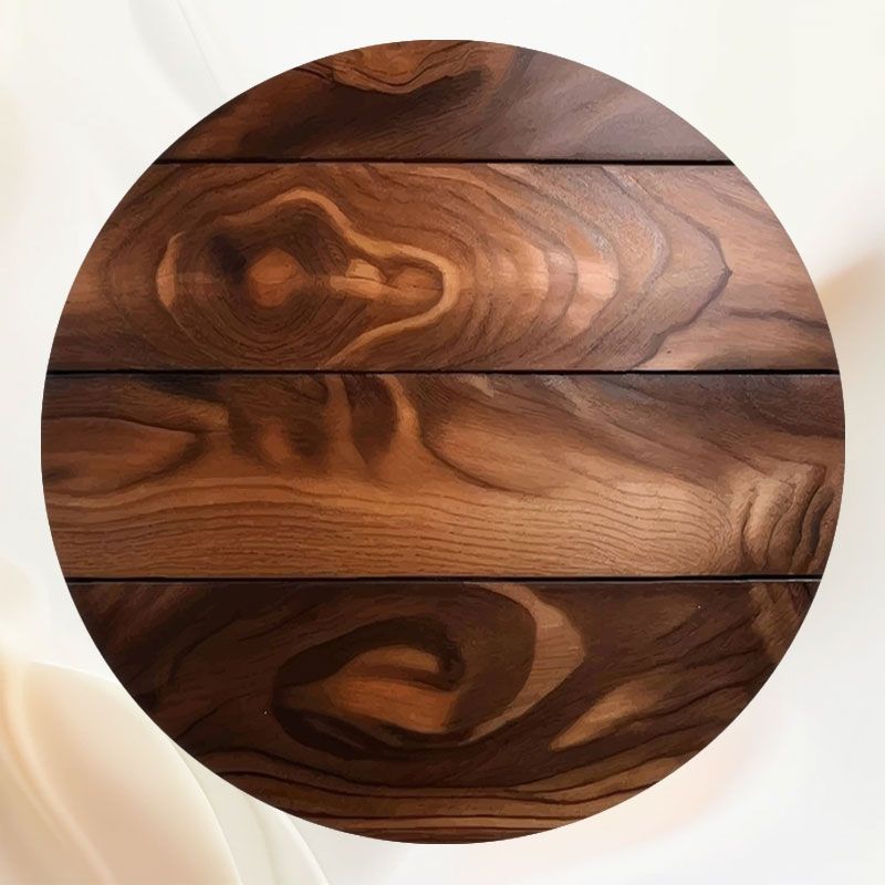 Coffee Cream Style Wooden Board Round Backdrop - Layoris