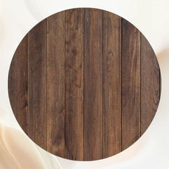 Classic Brown Wood Texture Circle Backdrop - Layoris