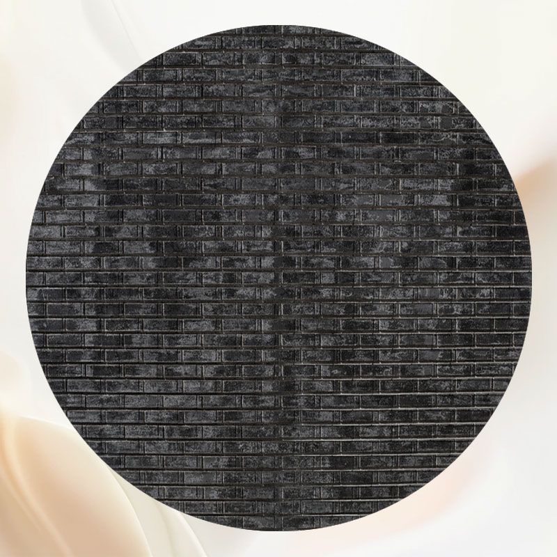Black Brick Wall Studio Circle Backdrop - Layoris