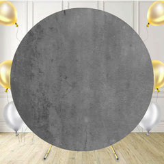 Gray Cement Wall Portrait Circle Backdrop - Layoris