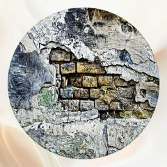Dilapidated Rustic Wall Circle Backdrop - Layoris