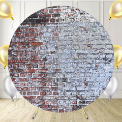 Brick Washed By Rain Countryside Round Backdrop - Layoris