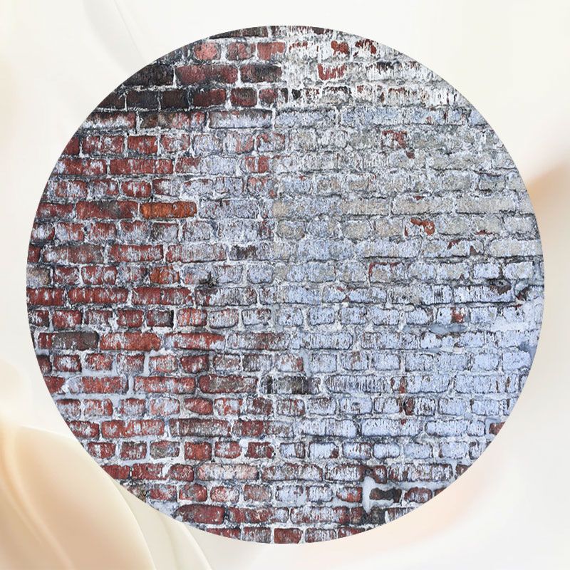 Brick Washed By Rain Countryside Round Backdrop - Layoris