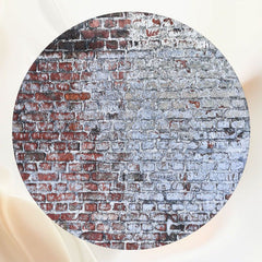 Brick Washed By Rain Countryside Round Backdrop - Layoris