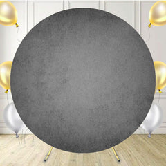 Gray Texture Old Master Abstract Round Backdrop - Layoris