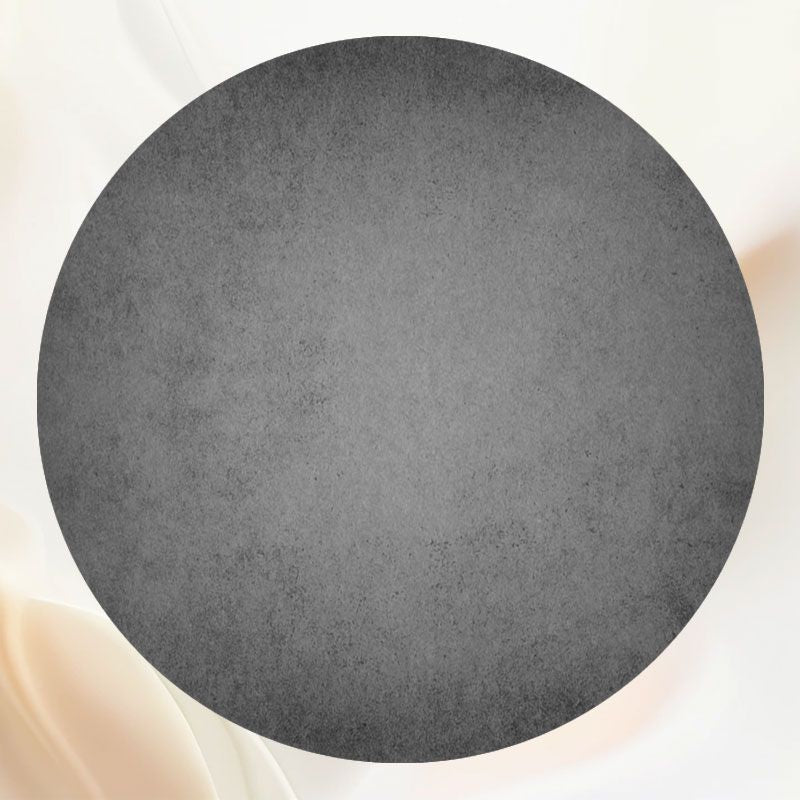 Gray Texture Old Master Abstract Round Backdrop - Layoris
