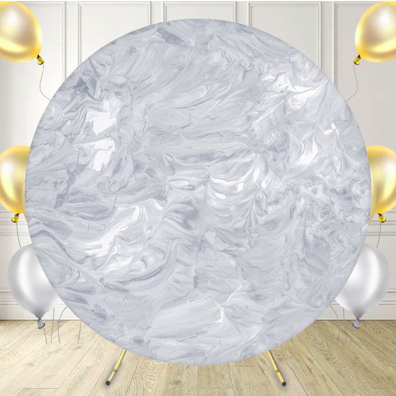 White Transparent Ripple Circle Backdrop - Layoris