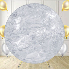 White Transparent Ripple Circle Backdrop - Layoris