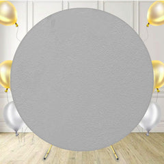 Evenly Painted Gray Wall Circle Backdrop - Layoris