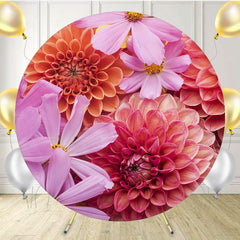 Rich Floral Woman Celebration Round Backdrop - Layoris