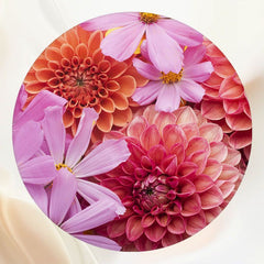 Rich Floral Woman Celebration Round Backdrop - Layoris