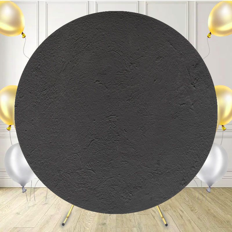 Flat Dark Gray Wall Studio Round Backdrop - Layoris