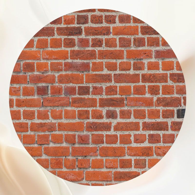 Fashion Red Brick Wall Round Backdrop - Layoris