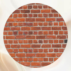 Fashion Red Brick Wall Round Backdrop - Layoris
