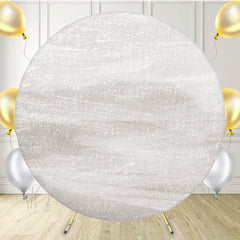 Shining White And Gray Gradient Round Backdrop - Layoris