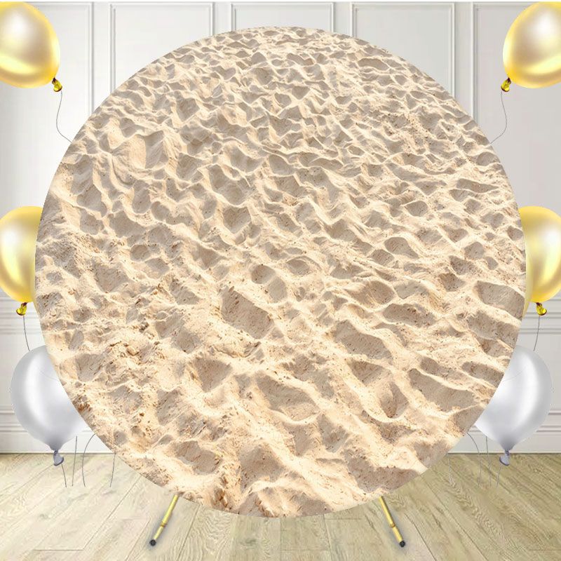 Summer Light Color Beach Round Backdrop - Layoris