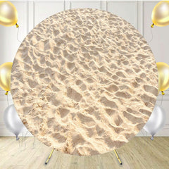 Summer Light Color Beach Round Backdrop - Layoris