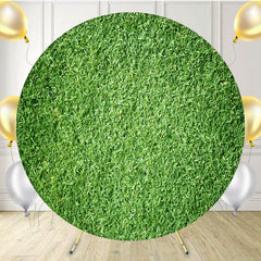 Versatile Green Grass Circle Backdrop - Layoris