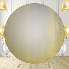 Gold Texture Cement Wall Circle Backdrop - Layoris