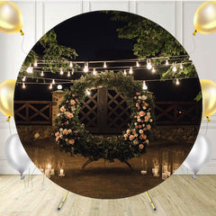 Garland Candle String Lights Romantic Round Backdrop - Layoris