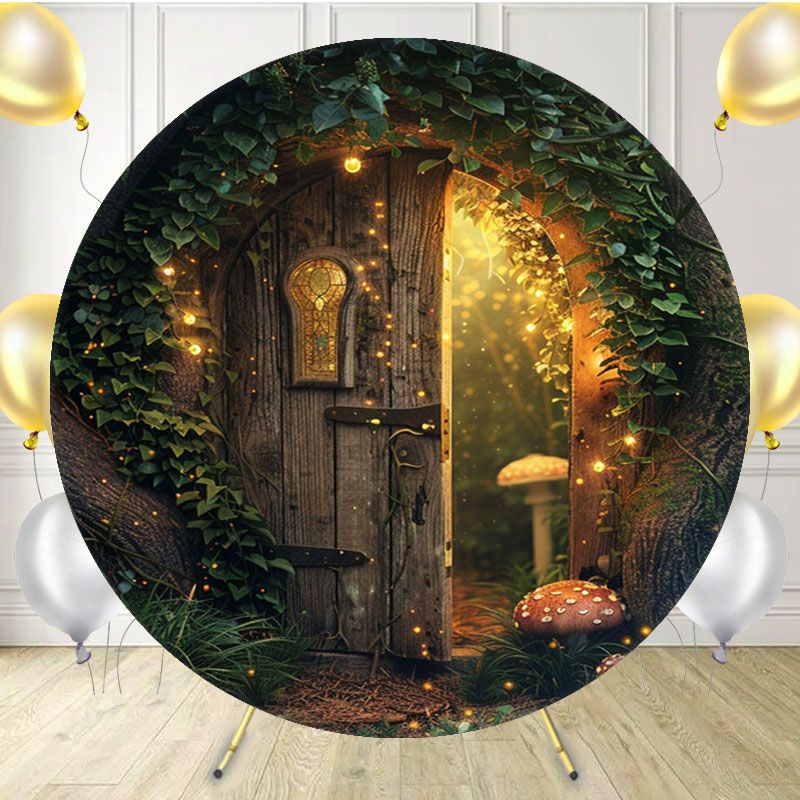 Half Open Arch Magic Forest Backdrop Round Shoot - Layoris