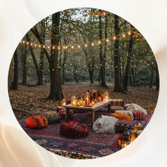 Picnic In The Woods Family Circle Backdrop - Layoris