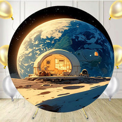 Tunnel Futurism Through Time And Space Round Backdrop - Layoris