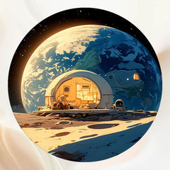 Tunnel Futurism Through Time And Space Round Backdrop - Layoris