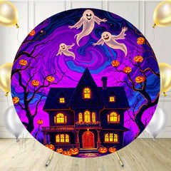 Cartoon Space Travel Cabin Circle Backdrop - Layoris