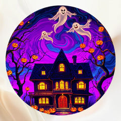 Cartoon Space Travel Cabin Circle Backdrop - Layoris