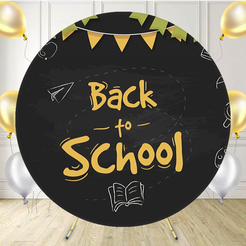 Blackboard Celebration Back To School Round Backdrop - Layoris