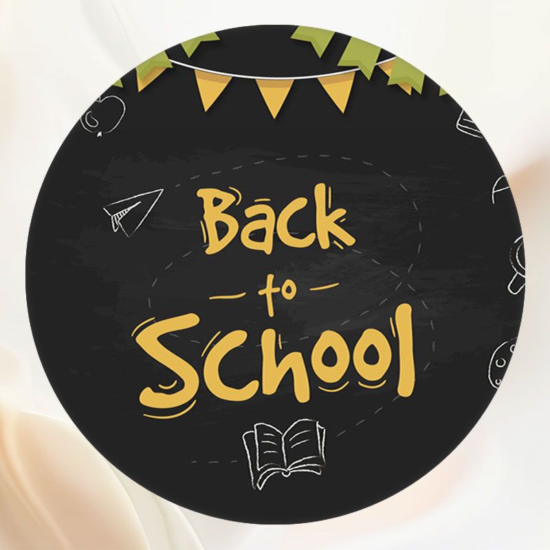 Blackboard Celebration Back To School Round Backdrop - Layoris
