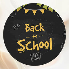 Blackboard Celebration Back To School Round Backdrop - Layoris