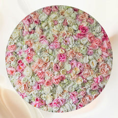 Lush Pink And White Floral Woman Round Backdrop - Layoris