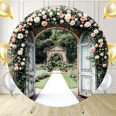 Arch Wreath Wedding Studio Circle Backdrop - Layoris