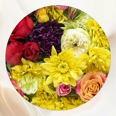 Dense Floral Elegant Lady Circle Backdrop - Layoris