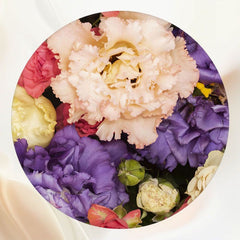 Blooming Dense Flowers Ladies Round Backdrop - Layoris