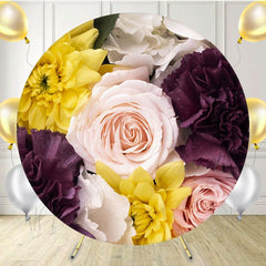 Blooming Flowers Ladies Circle Backdrop - Layoris