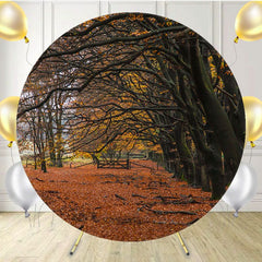 Autumn Deciduous Forest Portrait Round Backdrop - Layoris