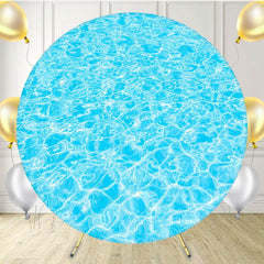 Blue Water Ripple Portrait Round Backdrop - Layoris