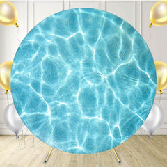 Blue Water Ripples Studio Round Backdrop - Layoris