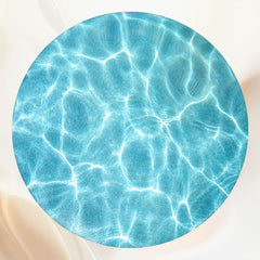 Blue Water Ripples Studio Round Backdrop - Layoris