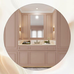 Dusty Pink House Wash Basin Round Backdrop - Layoris